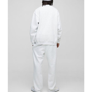 กางเกงสเวตเตอร์ของผู้ชายกางเกงลายทางผ้าคอตตอนแบบลำลองด้านหน้าเรียบ100% - Product Image 2