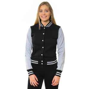 Veste universitaire en satin de haute qualité pour femmes, vêtements de sport respirants en gros pour collège avec logo personnalisé - Product Image 2