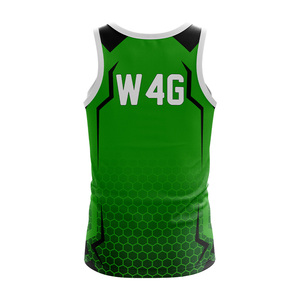 Camiseta Deportiva Personalizada Sublimada para Hombre, de Spandex, para Gimnasio, Atletismo, Transpirable, de Secado Rápido, Chaleco Deportivo de Punto - Product Image 3