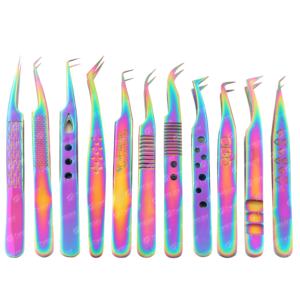 Pinzas de extensión de pestañas para pestañas de volumen Punta de fibra profesional Herramientas de pestañas de agarre de diamante disponibles en todos los colores - Product Image 4