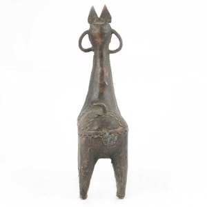 Statue de cerf Dhokra en laiton de haute qualité, pièce maîtresse, sculpture d'animal antique, objet décoratif pour l'intérieur SBF-117 - Product Image 4