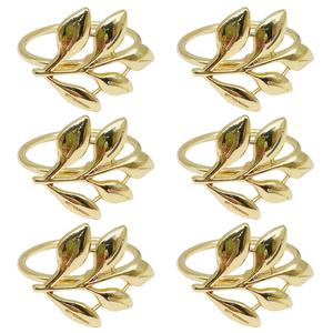 Top Selling <b>Cheap</b> Metal Napkin <b>Rings</b> Decorative Herb Leaf Buckles Party Wedding Table Tabletop Napkin Holder Stocked Napkin - Product Image 3