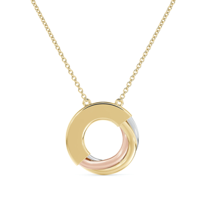 Luxury 18K <b>Solid</b> <b>Gold</b> Diamond <b>Pendant</b> With Pave Setting Round Brilliant Cut Geometric Design For Everyday Wear Unisex Jewelry - Product Image 2
