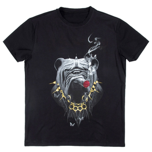 T-shirts personnalisés de haute qualité avec strass T-shirts à strass personnalisés Hot Logo Print Short Sleeve Graphic Design Crew Fitness T-shirts à strass pour hommes - Product Image 3