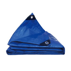 <b>Waterproof</b> PE <b>Tarpaulin</b> Blue High Durability Heavy Duty Roll Color Option Size Option For Camping Tent Truck Covering - Product Image 1