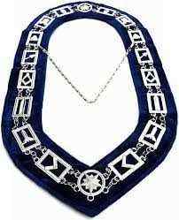 Collier de chaîne maçonnique de conception personnalisée meilleur matériau plaqué argent sur colliers de chaîne maçonniques bleus - Product Image 2