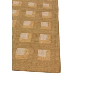 Checkers Gold <b>Flat</b> Weaves <b>Wool</b> Rug Handmade Boho Geometric Rectangle 9x12 for Bedroom Bed High Quality ADWL-13024 - Product Image 4