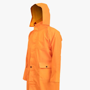 Veste de pluie enduite de PU imperméable coupe-vent respirante haute visibilité avec bandes réfléchissantes pour le camping et les vêtements de travail - Product Image 1