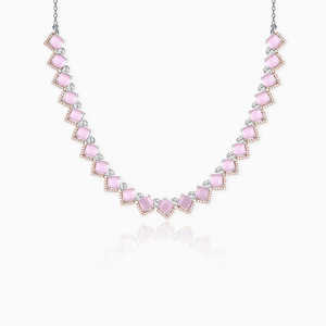 Collar de Rosa Francesa de Lujo con Baño de Oro y Rodio, Fabricación en Titanio y Cobre, y Brillo de Diamante Mejorado - Product Image 2