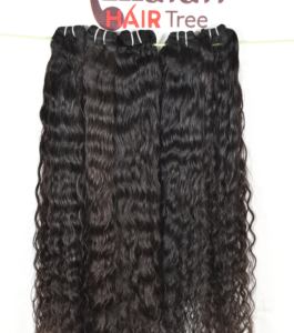 Extensions de cheveux humains vierges indiens à cuticules alignées, bouclées, style tissage Temple Vendors, couleur noire, 30 pouces, à vendre - Product Image 6