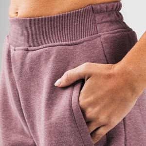 Top Quality High Waist Elastic Waistband Wide Leg Loose Fit Blank Cotton <b>Fleece</b> <b>Women</b> Gym Workout Sweatpants <b>Jogger</b> Pants - Product Image 3