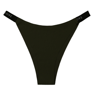 กางเกงในกีฬาไร้ตะเข็บขายดีสำหรับผู้หญิง เอวกลาง พิมพ์ลายตัวอักษร ผ้าฝ้าย ระบายอากาศ ยกสะโพก ทรงจีสตริง จากโรงงาน - Product Image 1