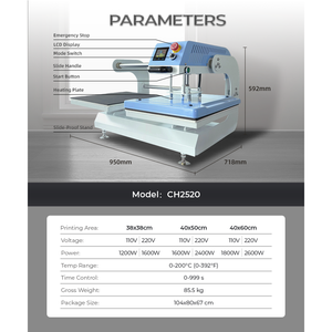 Nueva Máquina de Prensa de Calor Neumática Automática de Alta Precisión 220V para Sublimación de Camisetas, Doble Estación - Product Image 3
