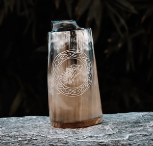 Handcrafted Hand Carved Tankard Wolf <b>Mug</b> Couples Gift, Christmas Gifts - Product Image 2