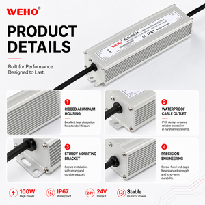 Alimentation électrique industrielle étanche IP67 XLG-100-24, 24V 100W 4.2A, alimentation à découpage à sortie unique - Product Image 3
