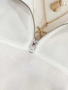 Sudadera con capucha transpirable de lana de algodón 100% suave para mujer con lavado ácido blanco ropa de calle acogedora logotipo personalizado OEM otoño - Product Image 5