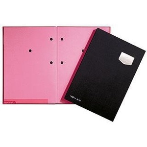PAGNA De Luxe Signature <b>Folder</b> DIN <b>A4</b> Plastic Black/Pink 10 Compartment File <b>Folder</b> - Product Image 1