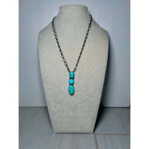 Collier en turquoise Kingman et argent sterling, bijou de collection culturel par Made - Product Image 4
