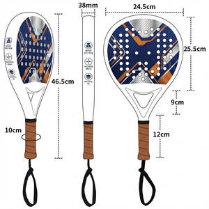Raquette de paddle-tennis en fibre de carbone 12k 18k 24k, noyau en mousse EVA Memory Flex, logo personnalisé, forme diamant 16x19 - Product Image 4