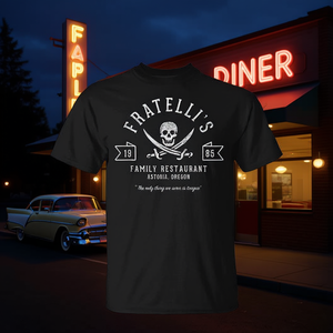 T-shirt vintage del ristorante della famiglia Fratelli del 1985 Astoria Oregon, stile retrò promozionale degli anni '80 - Product Image 3