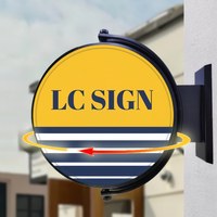 Boîte à lumière LED ronde personnalisée pour extérieur Enseigne commerciale Logo mural en acrylique Enseigne murale ronde 3d Lettres de signalisation Boîte à lumière publicitaire LED