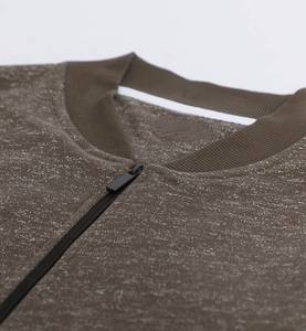 Venta al por mayor sudaderas con capucha de gran tamaño para hombre 100% algodón con cuello simulado bolsillos delanteros cremallera apertura básica tela texturizada sudaderas para hombre - Product Image 2