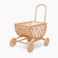 Poussette tissée à la main pour enfants et poupées, non pliable, pour les enfants de 6 mois à 3 ans, idéale pour les familles soucieuses de l'environnement
