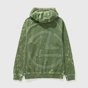 Streetwear Sudadera con capucha de lavado ácido de invierno para hombre 100% algodón diseño relajado de gran tamaño - Product Image 2