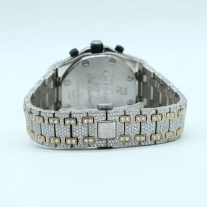 Reloj de pulsera analógico de Hip Hop para hombre, diamantes cultivados en laboratorio de corte redondo personalizados, claridad VVS, acero inoxidable, estilo Hip Hop admirable - Product Image 3