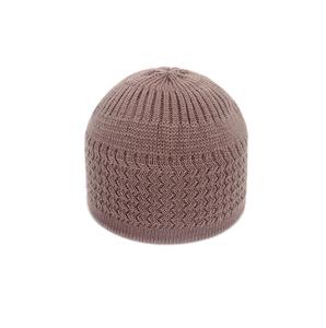 Sombrero Kufi de ganchillo árabe islámico, gorra musulmana de estilo tejido Jacquard, gorra de oración, sombrero Kufi musulmán para hombre, bloque de color sólido - Product Image 5