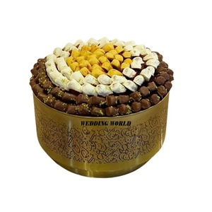 Bol à chocolat en métal recouvert de poudre verte, forme ronde, design élégant, bol à chocolat classique et chic - Product Image 6