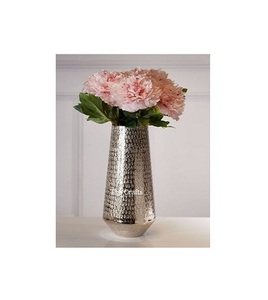 Ensemble de deux laiton couleur or fleur Vase Pot fait à la main forme ronde Table décor Vase pour hôtel et Restaurant - Product Image 5