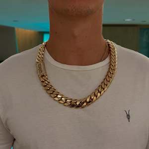 15MM Custom Moissanite Clasp Hiphop Cuban Link <b>Chain</b> 925 Sliver <b>Iced</b> <b>Out</b> with Rhodium Plating - Product Image 2