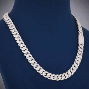 100% Pass Diamond Tester Moissanite Chain Necklace 10mm S925 Silver VVS iced out Diamond Cuban Link Chain - Product Image 2