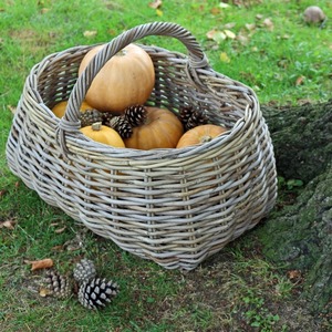 Cesta de Compras de Mimbre Rattan Market, Hecha a Mano, Ecológica, Cestas de Almacenamiento de Mimbre Natural, Modernas, Multifuncionales, Artex Green Earth - Product Image 1