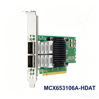 Adaptateur réseau intelligent Connect X-6 VPI MCX653106A-HDAT double port 200GbE HDR InfiniBand QSFP56 PCIe 4.0 x16