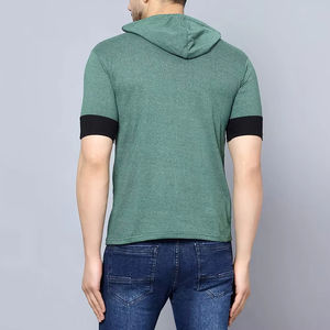 2025 último diseño, camisetas con capucha de tamaño de Color personalizado para hombres, estilo informal, patrón sólido, alta calidad, peso de tela de 240 gramos - Product Image 6