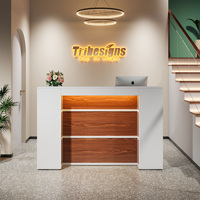 Nouveaux comptoirs avant exécutifs modernes Table Bureau de réception Design Tables de réception avec lumières LED