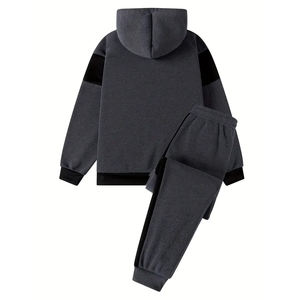 Conjunto Deportivo de 2 Piezas para Hombre, Invierno, Ecológico, con Capucha, Tallas Grandes, Secado Rápido, Transpirable, Pantalones Cargo con Cierre, para Fitness - Product Image 2