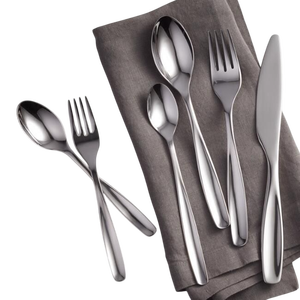 Juego de cubiertos de acero inoxidable con cuchillos con mango de pulido de espejo y tenedores de cuchara para uso regular y decoraciones de boda - Product Image 1