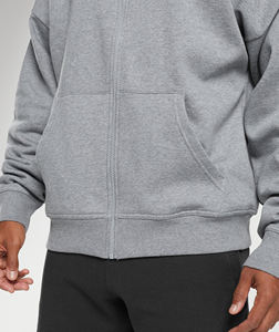 Sweat-shirt à fermeture éclair 1/4 personnalisé de haute qualité avec logo, 350 g/m², coton respirant, col montant, sweat-shirt polaire pour homme - Product Image 5