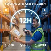 PDA MC405 Android 11 4+64GB Cámara de 13MP 5000mAh Computadora Móvil Escáner de Código de Barras y QR PDA Resistente para Almacenamiento y Logística