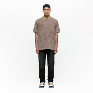 Camiseta de Jersey Vintage Personalizable y Transpirable para Hombre, Talla Grande, Corte Cuadrado, Técnica de Lavado, Informal, Lisa, Extra Grande - Product Image 6