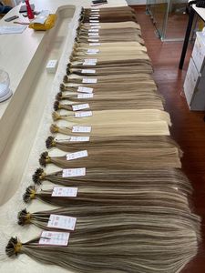 Cheveux raides de qualité de luxe couleur naturelle sans perte ni enchevêtrement cheveux à la kératine à pointe F - Product Image 2