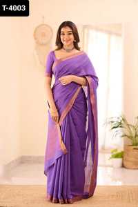 ชุดประจำชาติอินเดียผ้าฝ้ายแท้แบบพรีเมี่ยมเนื้อเรียบทอสีตัดกันเสื้อสำหรับวิ่ง - Product Image 4