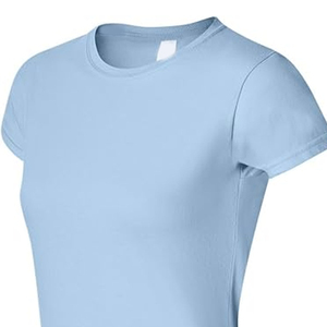 เสื้อยืดผู้หญิงแบบเรียบระบายอากาศได้ดีคอกลมสีล้วนสำหรับใส่ลำลอง - Product Image 6