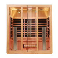 Desain Modern inframerah spektrum penuh medis rendah EMF merah terapi kesehatan uap basah kering 3 orang dalam ruangan ruang Sauna inframerah
