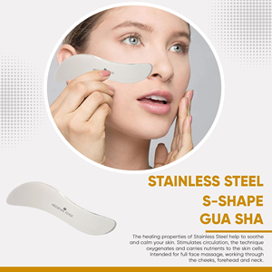 เครื่องมือนวดหน้ากัวซาสแตนเลสสตีลระดับพรีเมี่ยมสำหรับการบำบัดเนื้อเยื่อส่วนลึกและฟื้นฟูผิวโรงงานอินเดียดั้งเดิม - Product Image 2