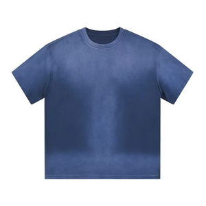 เสื้อยืดผู้ชายสีทึบโอเวอร์ไซส์ล้างทำความสะอาดได้หนัก300กรัมเสื้อยืดแฟชั่นสำหรับทุกเพศเสื้อยืดผ้าฝ้ายคุณภาพสูงระบายอากาศได้ดี - Product Image 1