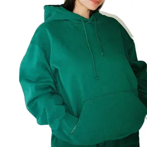 Échantillon gratuit OEM Ensemble sweat à capuche pour hommes 65 coton 35 polyester Manches longues Imprimé Oversize Pullover Hoodies Vente en gros Noir - Product Image 1